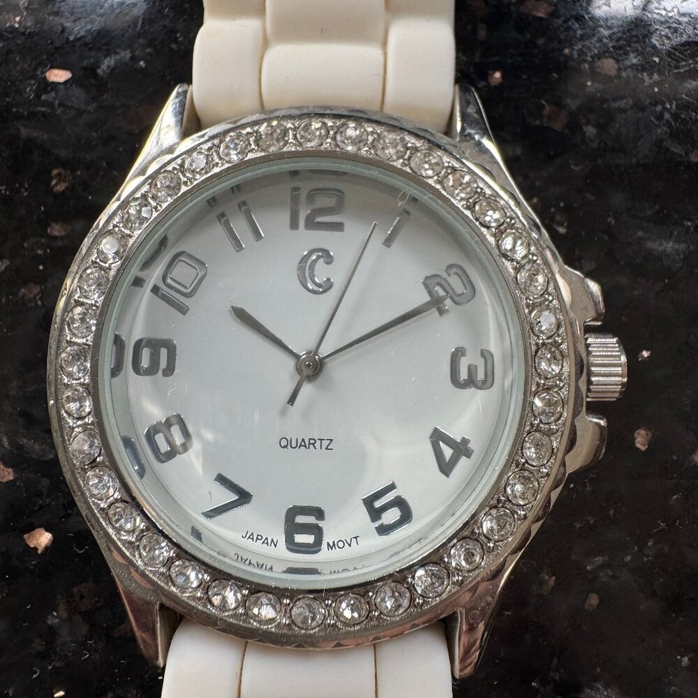 Charming Charlie White Silicone Watch